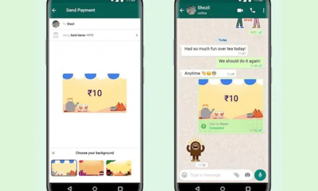 WhatsApp Introduces Payments Backgrounds to Let You Personalise Money Transfers With Friends, Family