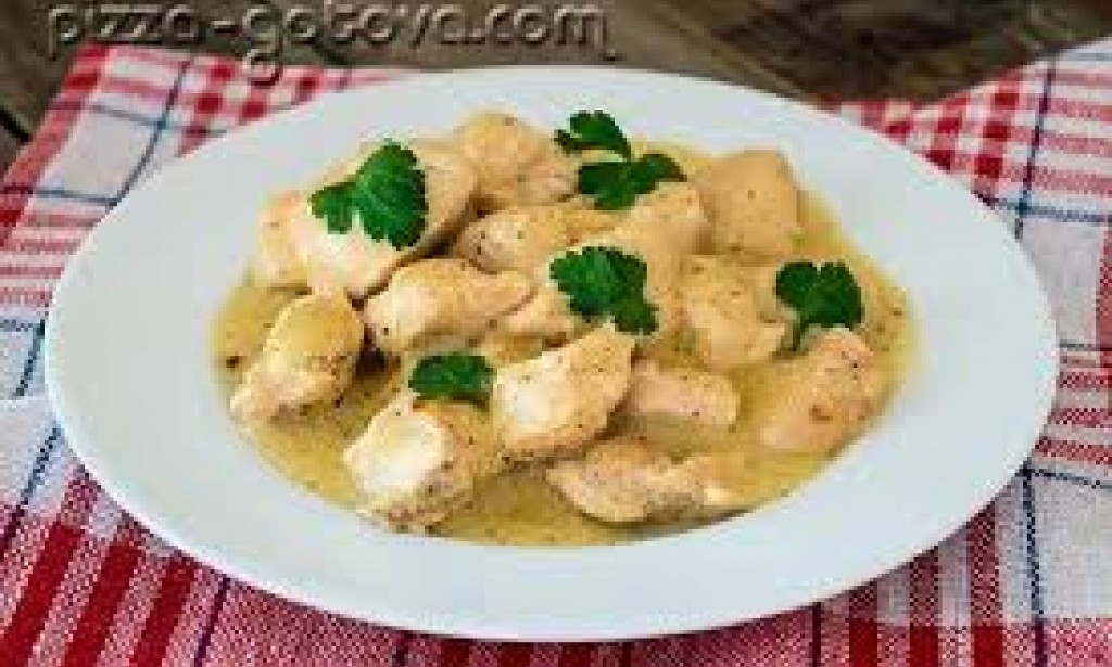 Chicken liver in sour cream