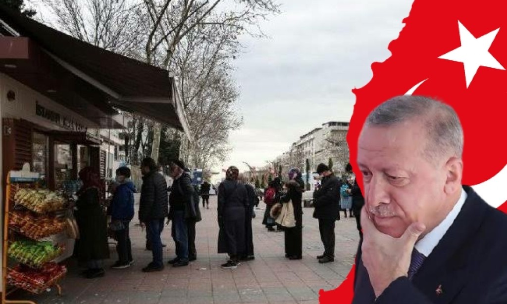 Erdogan asks people to be patient when Turks line up to buy subsidized bread
