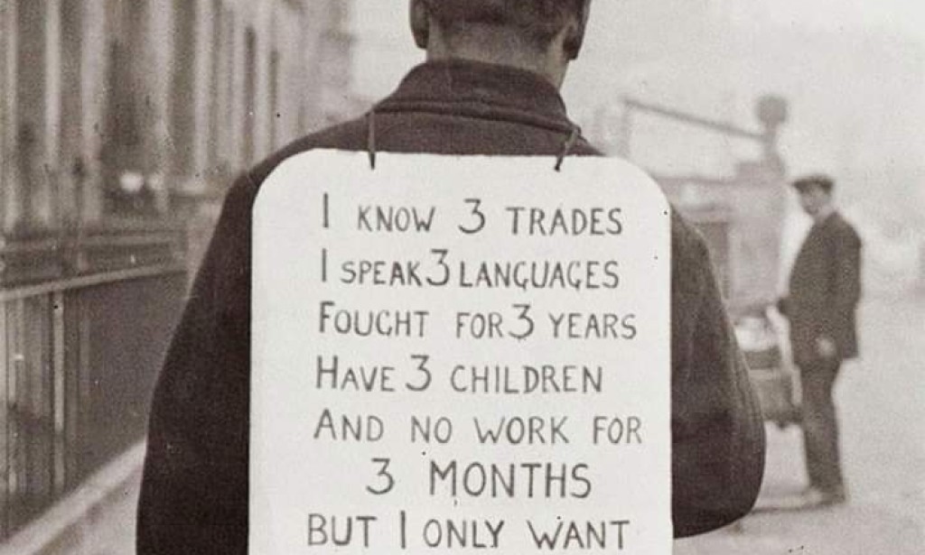 Torture of unemployment, cry for help.